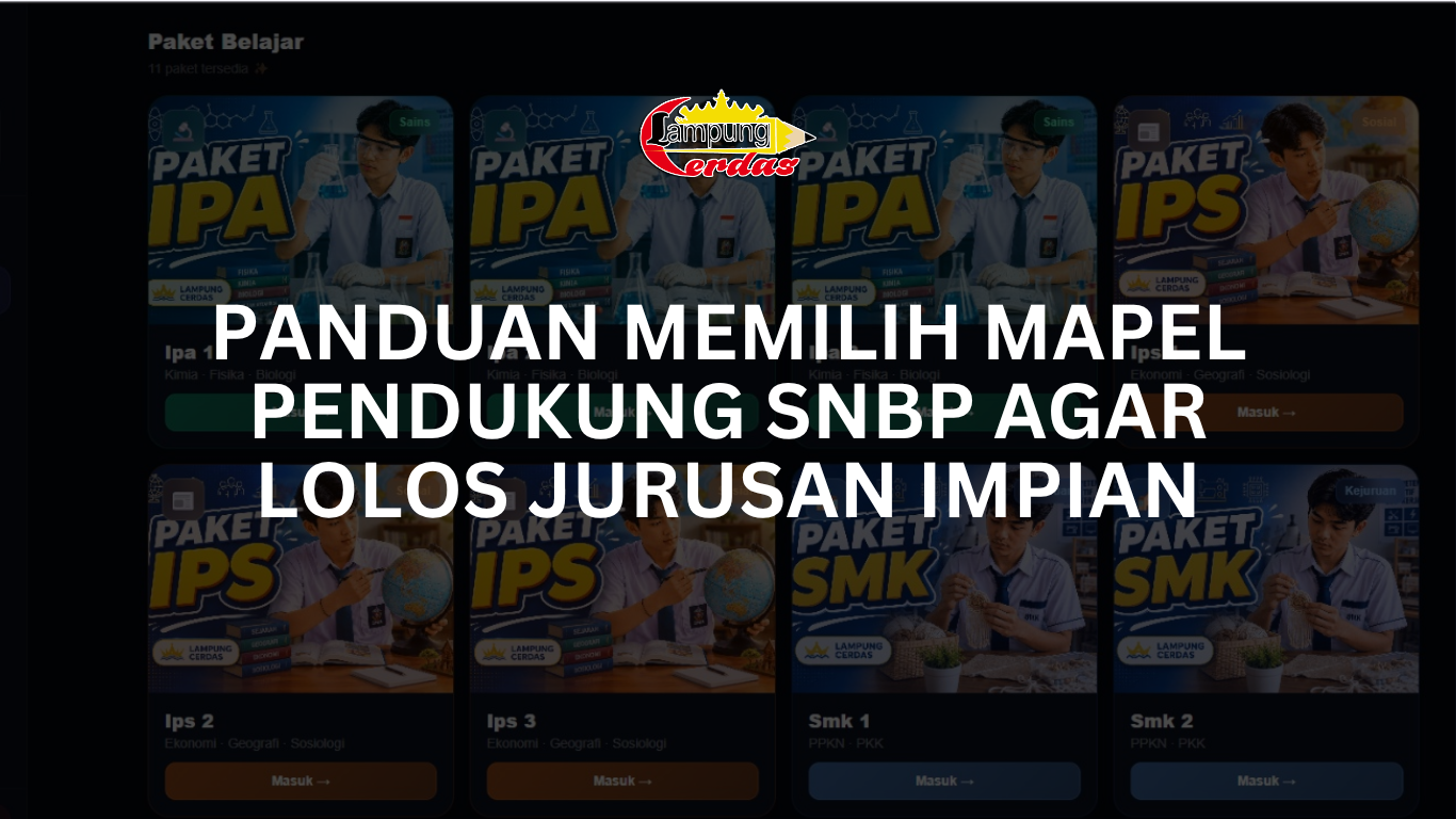 Panduan Memilih Mapel Pendukung SNBP Agar Lolos Jurusan Impian